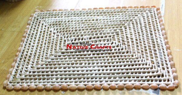 12x18" Lauhala (Pandan) Knot Placemat with Shells